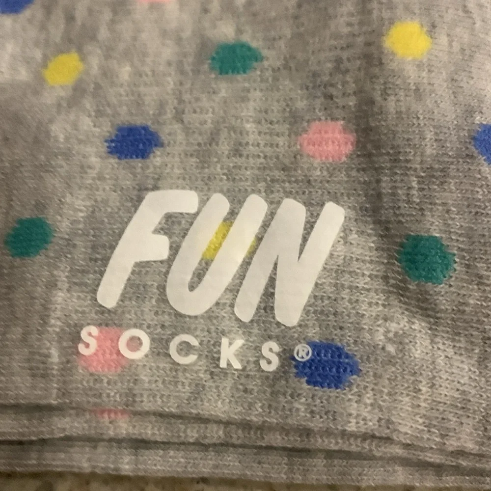 NWT Fun Micro Dot Crew Socks